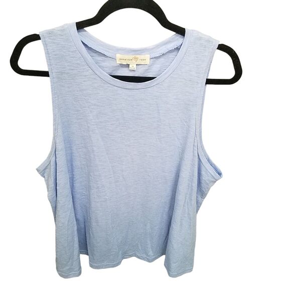 Penelope Rose Womens Sz 1X Blue Solid Sleeveless Tank Top - Picture 1 of 9